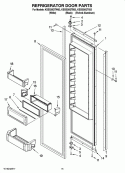 REFRIGERATOR DOOR PARTS Diagram and Parts List for KSSS36QTB03  KitchenAid Refrigerator