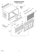 CABINET PARTS Diagram and Parts List for ACQ189XM0  Whirlpool Air Conditioner