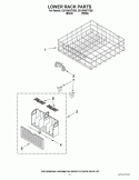 LOWER RACK PARTS Diagram and Parts List for DU1345XTVB5  Whirlpool Dishwasher