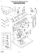 SECTION Diagram and Parts List for LER7848DZ0  Whirlpool Dryer