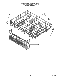 LOWER RACK Diagram and Parts List for KUDB220T2  KitchenAid Dishwasher