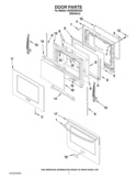 DOOR PARTS Diagram and Parts List for KGRS206XSS3  KitchenAid Range