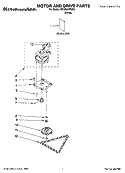 MOTOR AND DRIVE PARTS Diagram and Parts List for KFCP02IRWH1  KitchenAid Trash Compactor