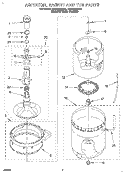 AGITATOR, BASKET AND TUB Diagram and Parts List for 4LSC9255AN2  Whirlpool Washer