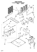 UNIT Diagram and Parts List for ET8FTEXKQ01  Whirlpool Refrigerator