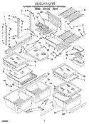 SHELF Diagram and Parts List for ET22DKXDB00  Whirlpool Refrigerator