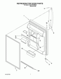 REFRIGERATOR DOOR PARTS Diagram and Parts List for K9TLEFFWMS00  KitchenAid Refrigerator