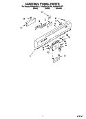CONTROL PANEL PARTS Diagram and Parts List for KUDS01DLWH7  KitchenAid Dishwasher