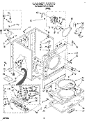 CABINET Diagram and Parts List for KGYL517BWH1  KitchenAid Dryer