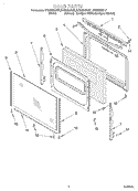 DOOR, OPTIONAL Diagram and Parts List for SF362BEGQ7  Whirlpool Range