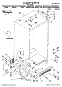 CABINET PARTS Diagram and Parts List for GS6NBEXRY04  Whirlpool Refrigerator