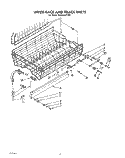 UPPER RACK AND TRACK Diagram and Parts List for KUDA220TWH1  KitchenAid Dishwasher