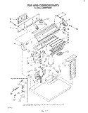 TOP AND CONSOLE, LITERATURE AND OPTIONAL Diagram and Parts List for LG9801XMW2  Whirlpool Dryer