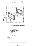 DOOR AND LATCH , WIRING HARNESS Diagram and Parts List for MH6600XM2  Whirlpool Microwave