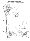 FILL AND OVERFILL PARTS Diagram and Parts List for KUDP02IRWH3  KitchenAid Dishwasher