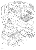 SHELF Diagram and Parts List for 9ET19DKXFB00  Whirlpool Refrigerator