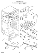 LINER, LIT/OPTIONAL Diagram and Parts List for RT14HDXGW01  Roper Refrigerator