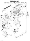 ICEMAKER PARTS, OPTIONAL PARTS (NOT INCLUDED) Diagram and Parts List for GD5SHAXNS03  Whirlpool Refrigerator