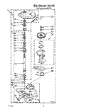 GEARCASE Diagram and Parts List for LA6098XTF1  Whirlpool Washer