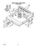 DOOR AND LATCH Diagram and Parts List for KUDD230Y0  KitchenAid Dishwasher