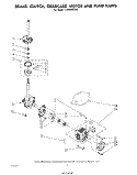 BRAKE, CLUTCH, GEARCASE, MOTOR AND PUMP Diagram and Parts List for LA5900XSW0  Whirlpool Washer