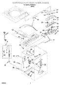 CONTROLS AND REAR PANEL Diagram and Parts List for LCR5232HQ1  Whirlpool Washer