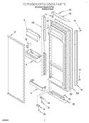 REFRIGERATOR DOOR Diagram and Parts List for GD25SFXHS00  Whirlpool Refrigerator