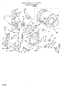 BULKHEAD Diagram and Parts List for LGR3634EW2  Whirlpool Dryer