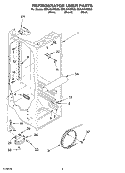 REFRIGERATOR LINER PARTS Diagram and Parts List for ED5LHAXMB00  Whirlpool Refrigerator