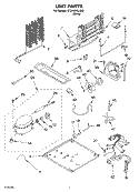 UNIT Diagram and Parts List for ST21HPXLQ00  Whirlpool Refrigerator