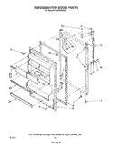 REFRIGERATOR DOOR Diagram and Parts List for ET18PMXSW00  Whirlpool Refrigerator