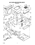 AIR FLOW AND CONTROL Diagram and Parts List for R153  Whirlpool Air Conditioner