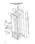 REFRIGERATOR DOOR, LIT/OPTIONAL Diagram and Parts List for KSRF36DTX02  KitchenAid Refrigerator