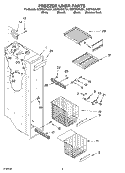 FREEZER LINER PARTS Diagram and Parts List for GC5THGXLB01  Whirlpool Refrigerator