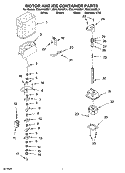 MOTOR AND ICE CONTAINER PARTS Diagram and Parts List for ED5LHAXML11  Whirlpool Refrigerator