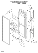 REFRIGERATOR DOOR Diagram and Parts List for 3ED25DQXBN00  Whirlpool Refrigerator