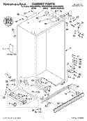 CABINET PARTS Diagram and Parts List for KSSS48QMW00  KitchenAid Refrigerator