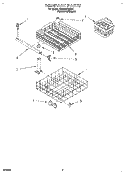 DISHRACK Diagram and Parts List for DP840CWDB2  Whirlpool Dishwasher