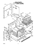 OVEN, LITERATURE Diagram and Parts List for RS6105XYN4  Whirlpool Range
