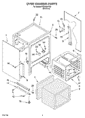 OVEN CHASSIS PARTS Diagram and Parts List for KESC308LSS0  KitchenAid Range