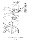 MACHINE BASE Diagram and Parts List for LA3400XTW0  Whirlpool Washer