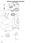 OPTIONAL  PARTS (NOT INCLUDED) Diagram and Parts List for YACM082XK1  Whirlpool Air Conditioner