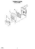 CABINET PARTS Diagram and Parts List for AD35USS0  Whirlpool Dehumidifier