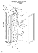 FREEZER DOOR Diagram and Parts List for KSRB22QDBL01  KitchenAid Refrigerator