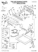 TOP AND CONSOLE, LITERATURE Diagram and Parts List for GGQ9800LG0  Whirlpool Dryer