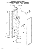 FREEZER DOOR PARTS Diagram and Parts List for KSRS27ILSS13  KitchenAid Refrigerator