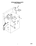 OVEN ELECTRICAL Diagram and Parts List for SF395PEWW0  Whirlpool Range