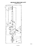 BRAKE AND DRIVE TUBE Diagram and Parts List for LA5580XTN0  Whirlpool Washer