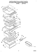 REFRIGERATOR SHELF Diagram and Parts List for 4YED22PWAW00  Whirlpool Refrigerator