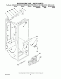 REFRIGERATOR LINER PARTS Diagram and Parts List for GC5SHAXVB00  Whirlpool Refrigerator